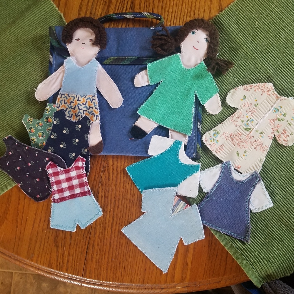 Set of Fabric "Paper Dolls"